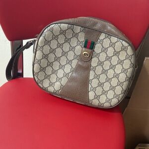 Authentic Gucci Beige and Brown clutch  Bag